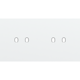 Twofold faceplate, horizontal 71 mm centre distance, for double switch