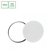 NYMPHEA BLACK & WHITE RINGS 40W CW 230V 115deg IP54 FI485x70 WHITE / BLACK ROUND WITH SENSOR