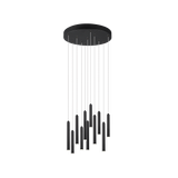 Tubular LED pendant 40 cm matt black