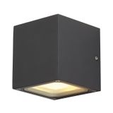 SITRA CUBE wall lamp, GX53, max. 2x9W, aluminium, anthracite