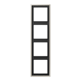 Cover frame 4-gang, 81 mm, steel