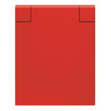 3288 RJ Schuko socket outlet IP54 for panel - Red Protective contact (SCHUKO) with Hinged Lid Red - Variant+