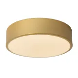 Lucide UNAR - Flush ceiling light - Ø 20 cm - LED Dim. - 1x12W 2700K - 3 StepDim - Matt Gold / Brass