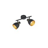 Punch spotlight 2-pc E14 matt black/gold