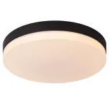 BISKIT Flush ceilin. Bathr.-Black-Ø40-LED-36W