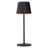 Lucide JUSTINE - Table lamp Outdoor - LED Dim. - 1x2W 2700K - IP54 - Black