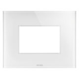 PLACCA ICE - IN GLASS - 3 MODULES - WHITE - CHORUSMART