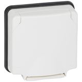 Adaptor Mosaic- Plexo 66 - 2 mod - opaque lid - flush mounting