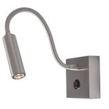 Chrome Aluminium Adjustable Switch On/Off LED Samsung 3 Watt 190Lm 3000K IP20 L: 32 W: 8 H: 8 cm