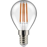 LED Filament Bulb - Globe G45 E14 4.5W 470lm 2700K Clear 330°  - Dimmable