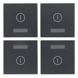 Four half-buttons 1M I/O symbols grey