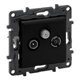 TV-R-SAT SOCKET STAR BLACK