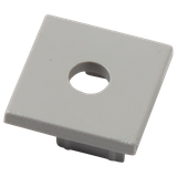 End Cap with hole for Plaster In Profile 15.5x15mm IP20 Silver