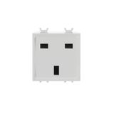 2P+T 13A socket outlet UK st. British Standard White - Chiara