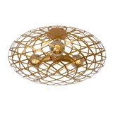 Lucide WOLFRAM - Flush ceiling light - Ø 65 cm - 3xE27 - Matt Gold / Brass