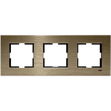 Novella Accessory Aluminium - Bronze Three Gang Frame