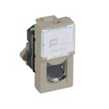 RJ45 socket category 5e FTP 1 module LCS square champagne