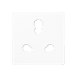 Centre plate for socket insert for India, thermoplastic, A range, white