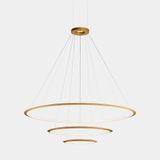 Pendant Circular Inward 3 Rings (ø2000 ø1200 ø600) LED 223.5W 7040lm 2700K Gold