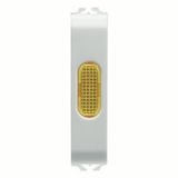 SINGLE INDICATOR LAMP - AMBER - 1/2 MODULE - SATIN WHITE - CHORUSMART