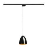 PARA CONE 14 pendant, round, black/gold, GU10, max. 35W, incl. 3-circuit adapter