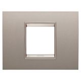 LUX PLATE - IN METAL - 2 MODULES - PEARLY BRONZE - INNER FRAME MATT LIGHT BRONZE - CHORUSMART