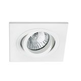 RADON ADJUST WHITE RECESSED LAMP SQUARE GU10