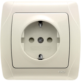 Carmen Beige Earthed Socket Child Protection