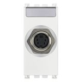 S-Video socket connector white