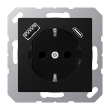 SCHUKO socket with USB type AC A1520-15CASWM