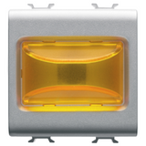 PROTRUDING INDICATOR LAMP - 12V ac/dc / 230V ac 50/60 Hz - AMBER - 2 MODULES - TITANIUM - CHORUSMART