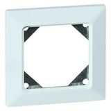 STANDARD afdekraam 1-voudig,100x100 mm, slagvast, levend wit