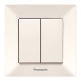 Arkedia Beige Impulse Two Gang Switch