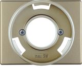 Centre plate for pilot lamp E14, arsys, light bronze matt, lacq.