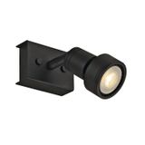 PURI 1 ceiling light, matt black, GU10, max. 50W