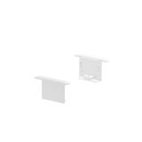 GRAZIA 20 Recessed profile endcaps, 2 pcs., white