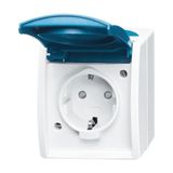 2300 EBW-53 Socket Safety Shutter with Hinged Lid grey / blue-green - ocean