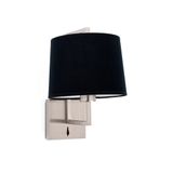 FRAME MATT NICKEL WALL LAMP BLACK LAMPSHADE Ø21