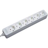 6-fold socket outlet white 1,4 m H05VV-F 3G1,5