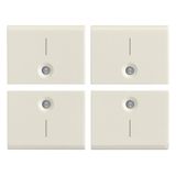 Four half-buttons 1M I symbol white