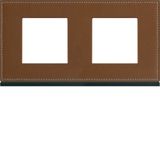 GALLERY FRAME 2x2 F. HORIZONTAL COFFEE LEATHER