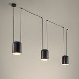 Pendant Attic Triple Rectangular Shape E27 23W Black  00-7400-05-05