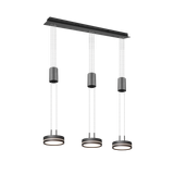 Franklin LED pendant 3-pc anthracite