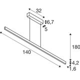 ONE LINEAR 140 35W 1810/2855lm ?90 230V 2,7/3K white