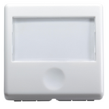 PUSH-BUTTON WITH BACKLIT NAME PLATE 250V ac - NO 10A - 2 MODULES - SYSTEM WHITE