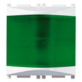 Green prismatic indicator unit white