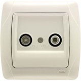 Carmen Beige Sat Socket Terminated (Sat-TV)