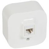 RJ 11 telephone socket Forix - surface mounting - IP 2X - white