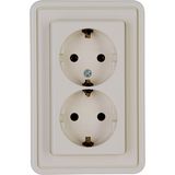 flush mount doub.earthed socket w