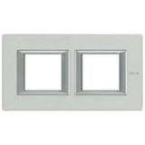 AXOLUTE - PLACCA 2X2P 57MM VETRO BIANCO